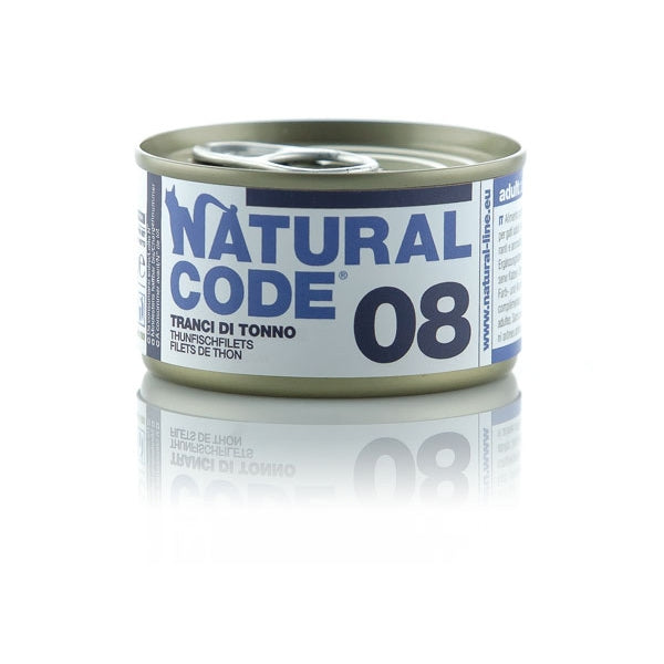 Natural Code 08 Tranci di Tonno Umido Gatto 85 Gr Natural Code 08 Tranci di Tonno Umido Gatto 85 Gr